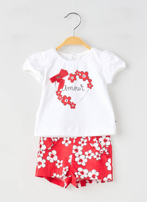 Ensemble short rouge MAYORAL fille
