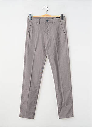 Pantalon chino tissage popeline taille ajustable gris NUKUTAVAKE garcon