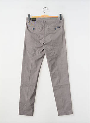 Pantalon chino tissage popeline taille ajustable gris NUKUTAVAKE garçon
