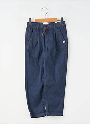 Pantalon droit fermeture liens à nouer taille élastique bleu NOPPIES garcon