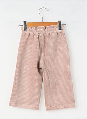 Pantalon large taille haute taille élastique marron MAYORAL fille