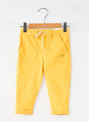 Pantalon droit fermeture liens à nouer taille élastique jaune MAYORAL garçon