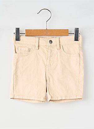 Short tissage popeline taille ajustable beige MAYORAL garçon