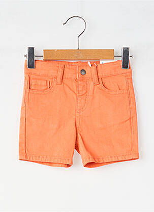 Short tissage popeline taille ajustable orange MAYORAL garçon