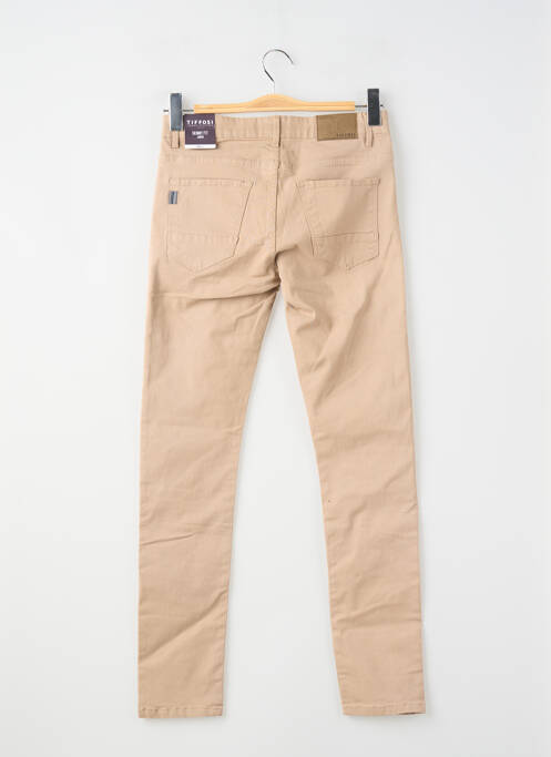 Jeans skinny stretch taille ajustable beige TIFFOSI garcon