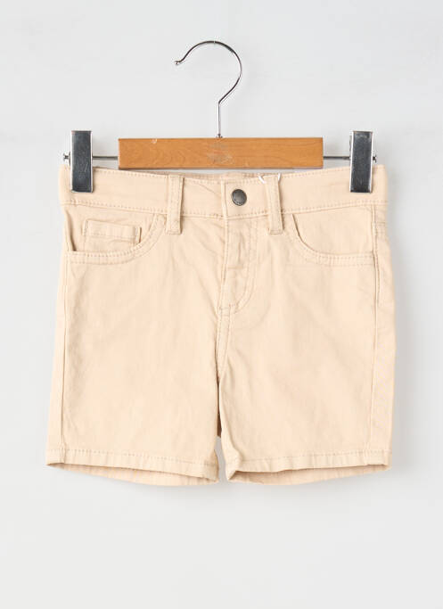 Short tissage popeline taille ajustable beige MAYORAL garcon