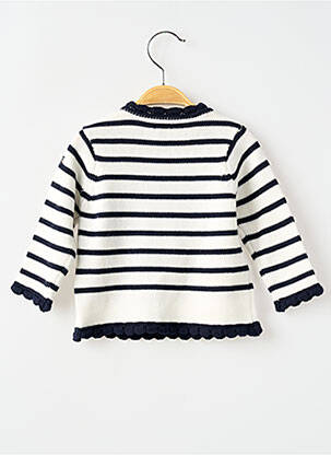 Pull coupe droite manches longues bleu ELLE EST OU LA MER fille