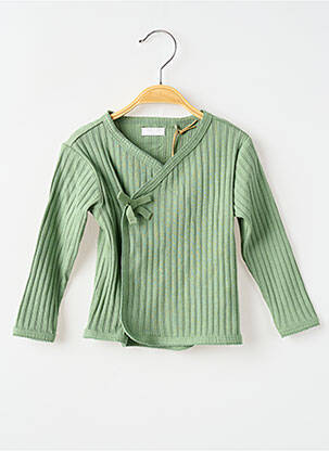 Top coupe cintrée manches longues vert NOPPIES fille