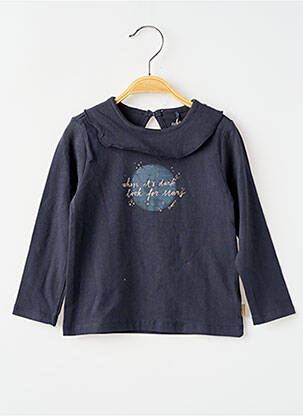 T-shirt fermeture boutonnée au dos manches longues gris NOPPIES fille