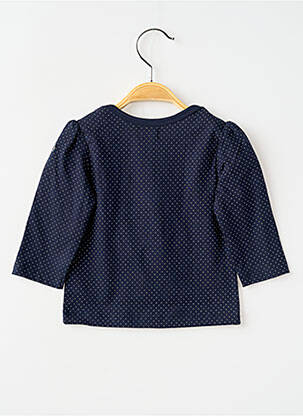 T-shirt stretch manches longues bleu ELLE EST OU LA MER fille