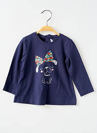 T-shirt stretch manches longues bleu MAYORAL fille