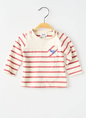 T-shirt manches longues manches longues beige ELLE EST OU LA MER garçon