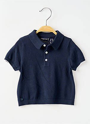 Polo stretch manches courtes bleu MAYORAL garçon