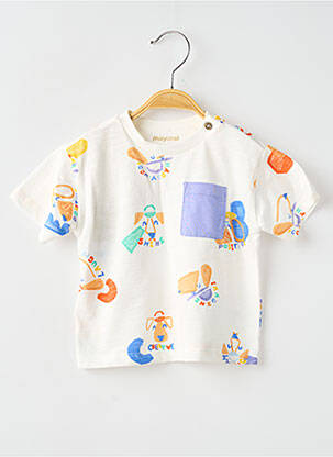 T-shirt stretch manches courtes beige MAYORAL garçon