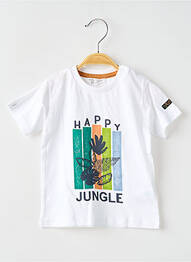T-shirt stretch manches courtes blanc BABY BOL garcon