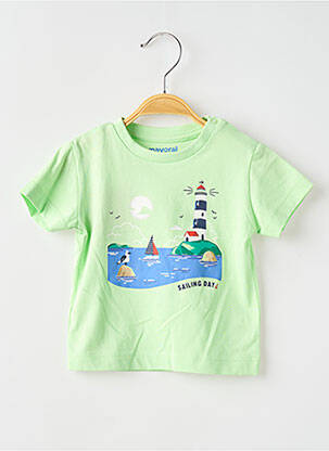 T-shirt stretch manches courtes vert MAYORAL garçon