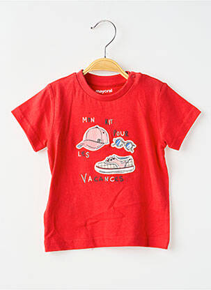 T-shirt stretch manches courtes rouge MAYORAL garçon