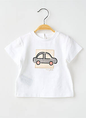 T-shirt stretch manches courtes blanc MAYORAL garcon