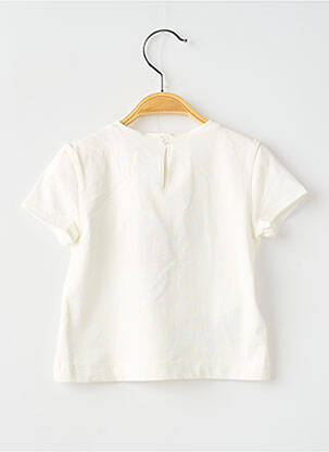 T-shirt fermeture boutonnée au dos manches courtes beige MAYORAL fille