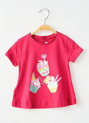 T-shirt stretch manches courtes rose MAYORAL fille