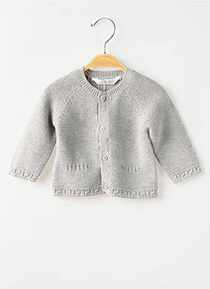 Gilet manches longues coupe droite gris MAYORAL fille