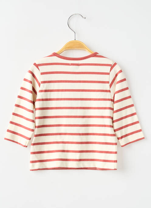 T-shirt manches longues manches longues rouge ELLE EST OU LA MER garcon