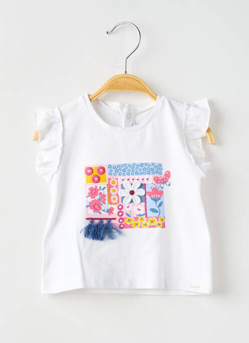 T-shirt blanc MAYORAL fille