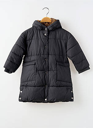 Doudoune tissage enduit a capuche noir NOPPIES garcon