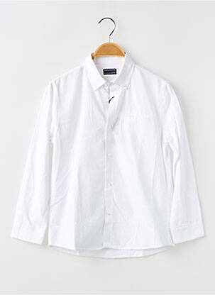 Chemise manches longues tissage popeline blanc NUKUTAVAKE garcon