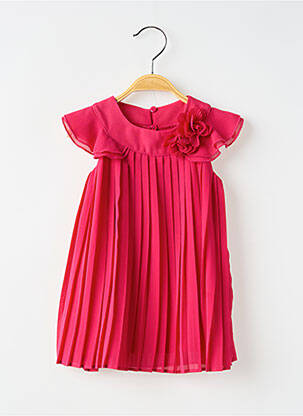 Robe mi-longue manches courtes manches courtes rose MAYORAL fille