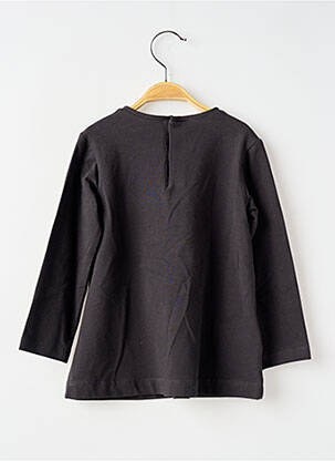 T-shirt coupe cintrée manches longues noir MAYORAL fille
