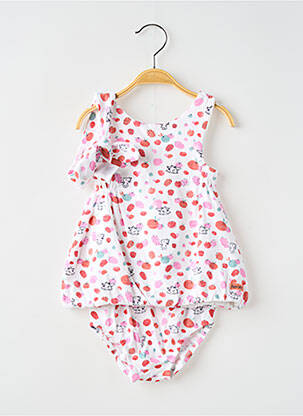 Ensemble short tissage popeline blanc BABY BOL fille