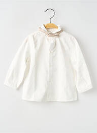 Chemise manches longues tissage popeline beige MAYORAL garcon