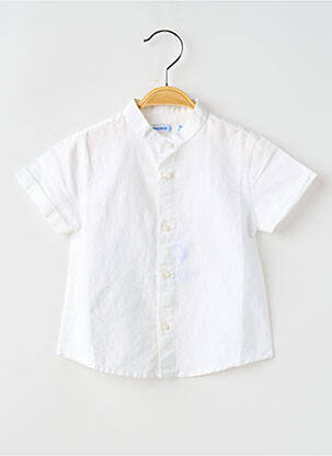 Chemise manches courtes tissage popeline beige MAYORAL garcon