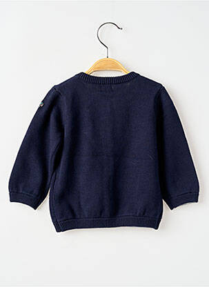 Gilet manches longues col rond bleu ELLE EST OU LA MER garçon