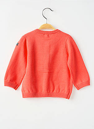 Gilet manches longues col rond orange ELLE EST OU LA MER garçon