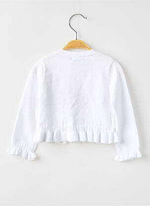 Gilet manches longues coupe droite blanc MAYORAL fille