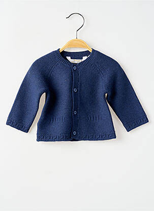 Gilet manches longues col rond bleu MAYORAL fille
