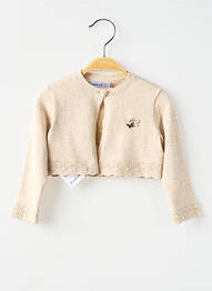 Gilet manches longues coupe droite beige MAYORAL fille