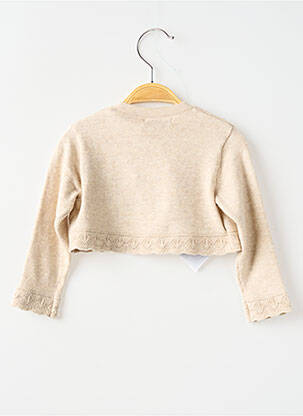 Gilet manches longues coupe droite beige MAYORAL fille