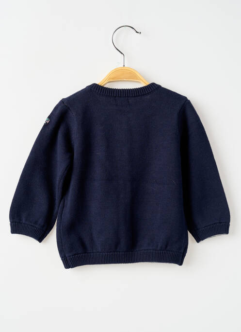 Gilet manches longues bleu ELLE EST OU LA MER garçon