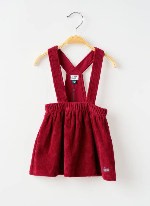 Robe mi-longue rouge ELLE EST OU LA MER fille