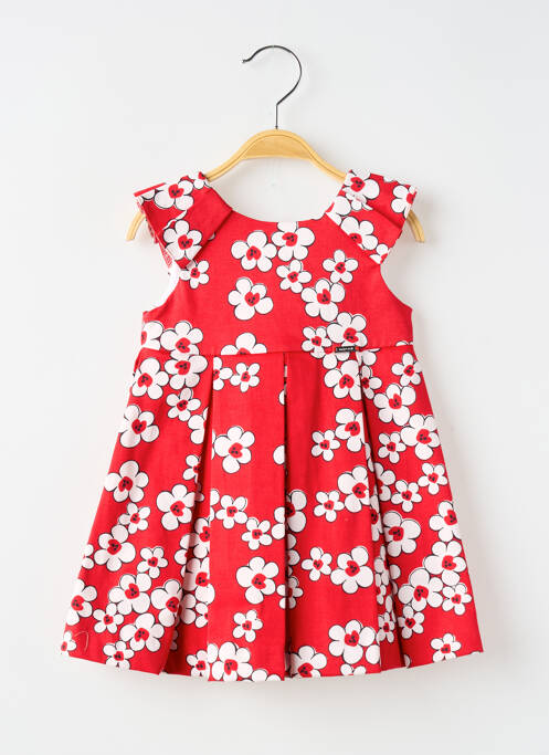 Robe mi-longue rouge MAYORAL fille