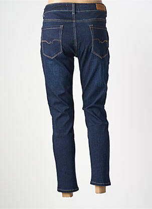 Jeans coupe slim tissage brut taille haute bleu KY CREATION femme
