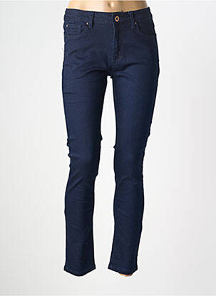 Jeans coupe slim tissage brut taille normale bleu KY CREATION femme