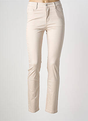 Jeans skinny taille normale taille normale beige KY CREATION femme