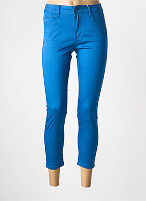 Jeans coupe slim stretch taille haute bleu KY CREATION femme