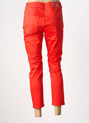 Jeans coupe slim stretch taille haute rouge KY CREATION femme