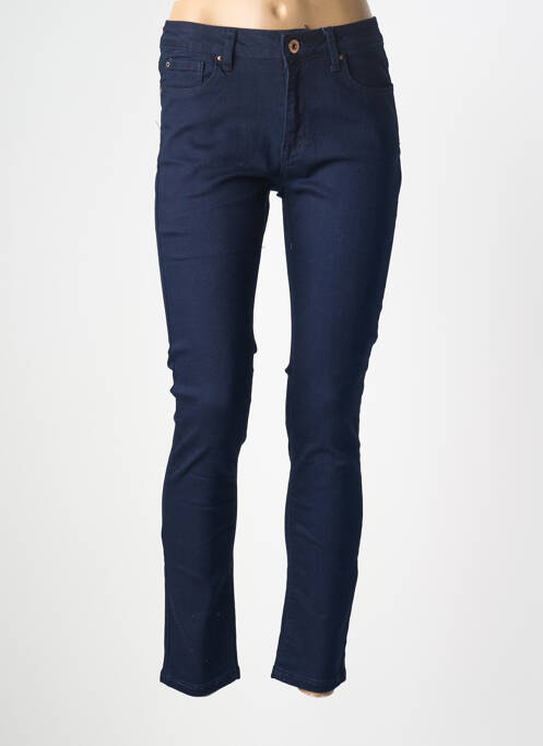 Jeans coupe slim bleu KY CREATION femme