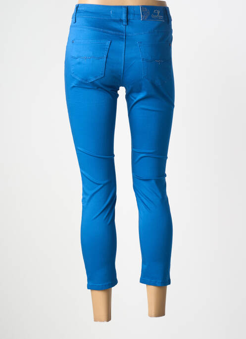 Jeans coupe slim bleu KY CREATION femme